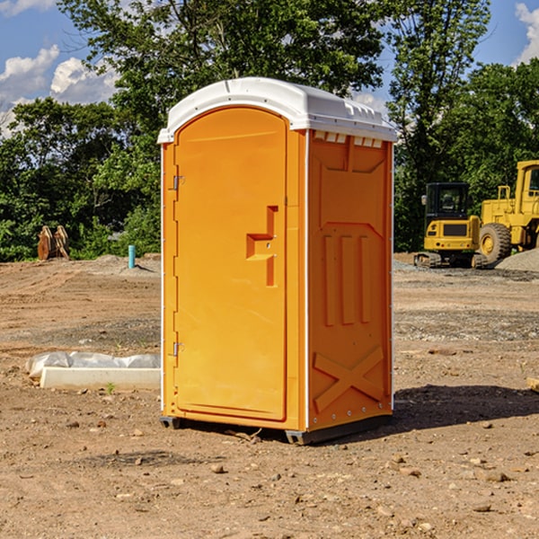 how often are the porta potties cleaned and serviced during a rental period in Jonancy